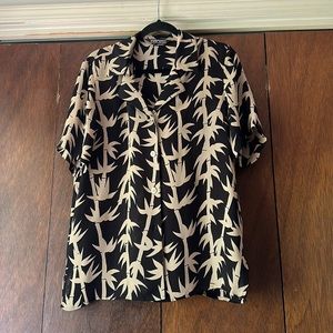 100% Silk Palm Tree Blouse